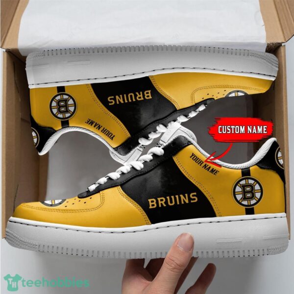 NHL Boston bruins Personalized Name AF Sneakers Men Women Air Force Product Photo 1