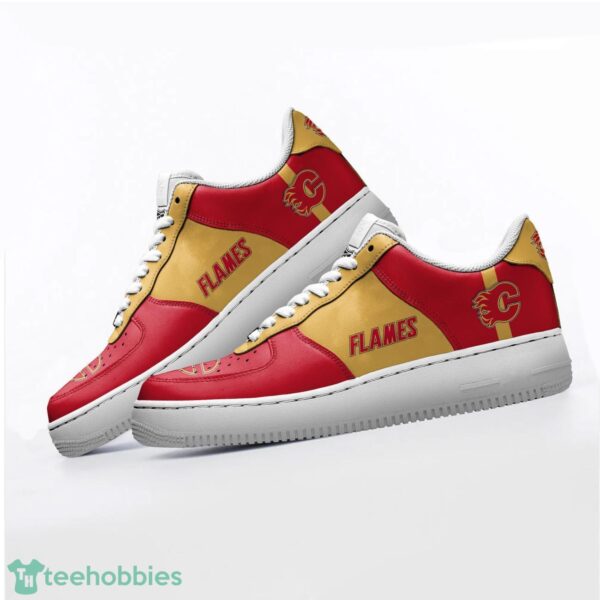 NHL Calgary Flames Personalized Name AF Sneakers Men Women Air Force Product Photo 3