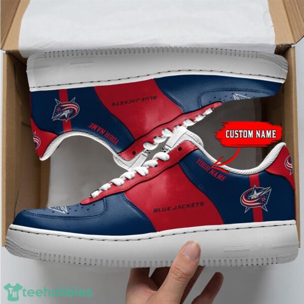 NHL Columbus Blue Jackets Personalized Name AF Sneakers Men Women Air Force Product Photo 1