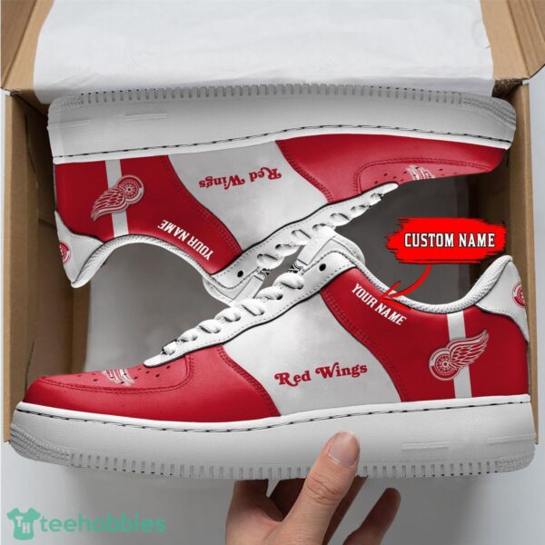 NHL Detroit Red Wings Personalized Name AF Sneakers Men Women Air Force Product Photo 1