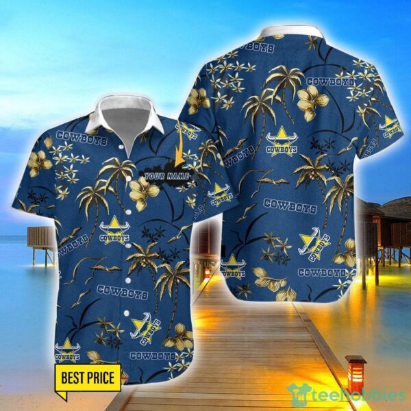North Queensland Cowboys 3D Hawaiian Shirt And Shorts Custom Name Beach Shirt Product Photo 1