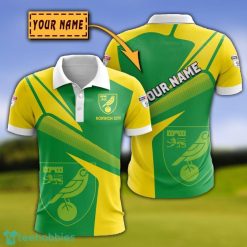 Norwich City 3D Polo Shirt Custom Name For Fans Product Photo 1
