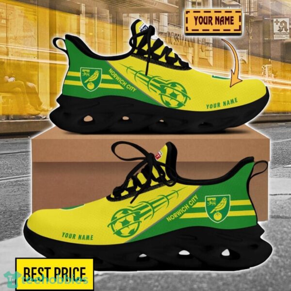 Norwich City Custom Name Sneakers Limited Max Soul Shoes For Men Women Product Photo 2