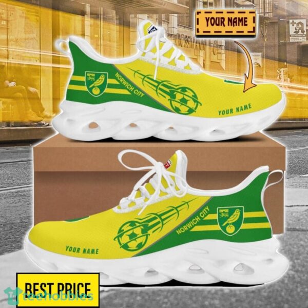 Norwich City Custom Name Sneakers Limited Max Soul Shoes For Men Women Product Photo 1