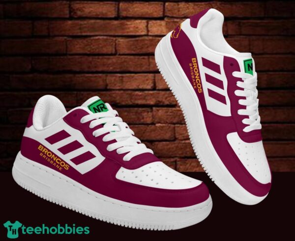 NRL Brisbane Broncos Air Force Sneakers AF1 Shoes Product Photo 4