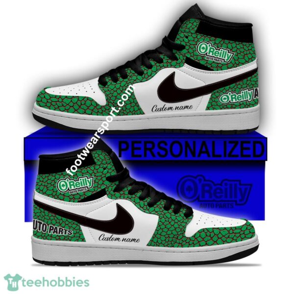 O'Reilly Auto Parts Air Jordan Hightop Shoes Personalized Crocodile Skin Pattern All Over Print - O'Reilly Auto Parts Air Jordan Hightop Shoes Personalized Design 1