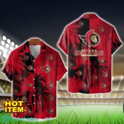 Ottawa Senators Hawaiian Shirt 3D Vintage Coconut Pattern Beach Shirt Product Photo 1