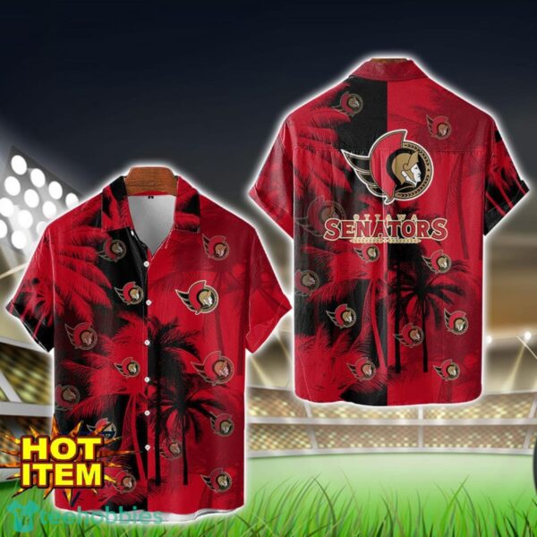 Ottawa Senators Hawaiian Shirt 3D Vintage Coconut Pattern Beach Shirt Product Photo 1