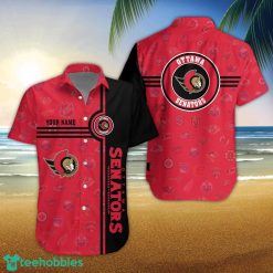 Ottawa Senators Logo team 3D All Over Printed 3D Hawaiian Shirt Custom Name For Fans Product Photo 1