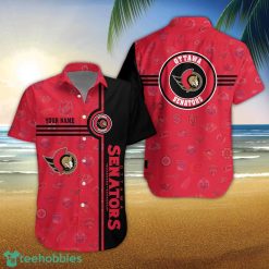Ottawa Senators Logo team 3D All Over Printed 3D Hawaiian Shirt Custom Name For Fans Product Photo 1