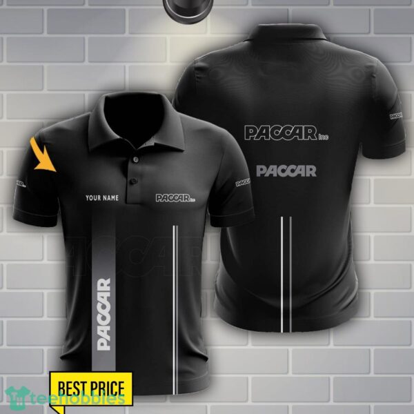 Paccar Polo Shirt Personalized Name Black Color Product Photo 1