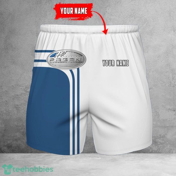 Pagani 3D Beach Shorts For Men Logo Car And Custom Name For Fans Product Photo 1