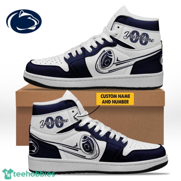Penn State Nittany Lions NCAA Personalized Name Air Jordan Hightop Shoes AJ1 Sneakers Product Photo 1