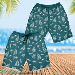 Philadelphia Eagles Sailboat and Coconut Pattern Beach Shorts For Fans Product Photo 1