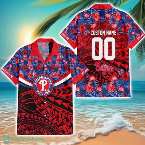 Philadelphia Phillies MLB Hawaiian Shirt Aloha Beach Shirt Custom Name And Number For Team Product Photo 1