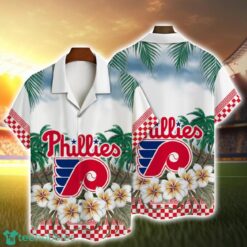 Philadelphia Phillies Team Logo Beach Floral 3D Hawaiian Shirt Product Photo 1