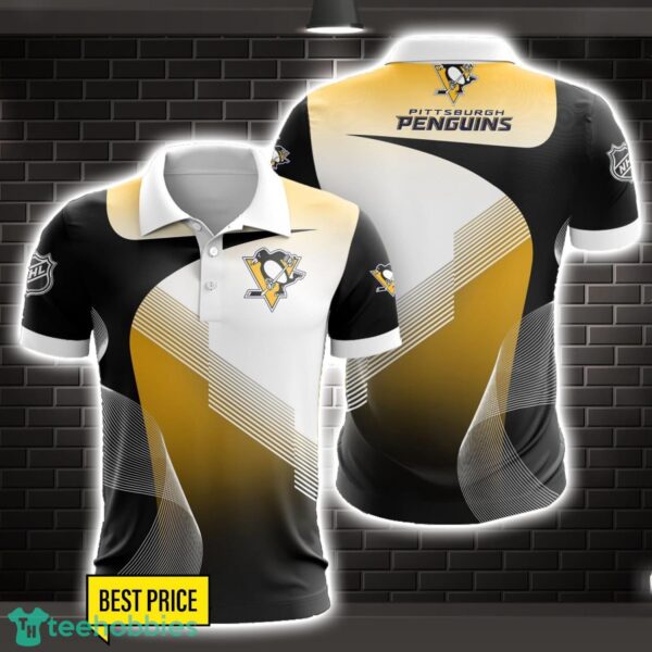 Pittsburgh Penguins Team Polo Shirt Gift For Fans Trending 3D Polo Shirt Product Photo 1