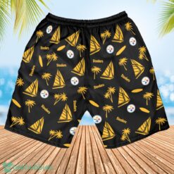 Pittsburgh Steelers Sailboat and Coconut Pattern Beach Shorts For Fans Product Photo 3