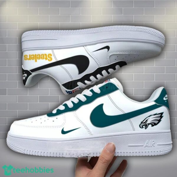 Pittsburgh Steelers x Philadelphia Eagles Air Force Custom Name AF1 Air Force Sneakers Product Photo 1