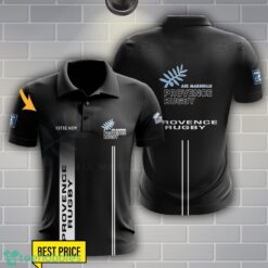Provence Rugby Polo Shirt Personalized Name Black Color Product Photo 1