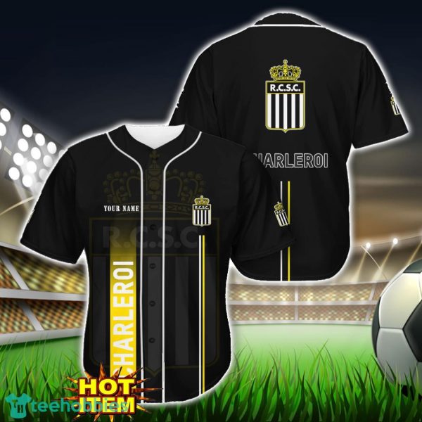 R. Charleroi S.C Black Baseball Jersey Shirt For Fans Product Photo 1