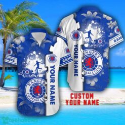 Rangers FC Tropical Combo Hawaiian Shirt And Shorts Personalized Name For Fans Product Photo 2