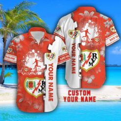 Rayo Vallecano Tropical Combo Hawaiian Shirt And Shorts Personalized Name For Fans Product Photo 2