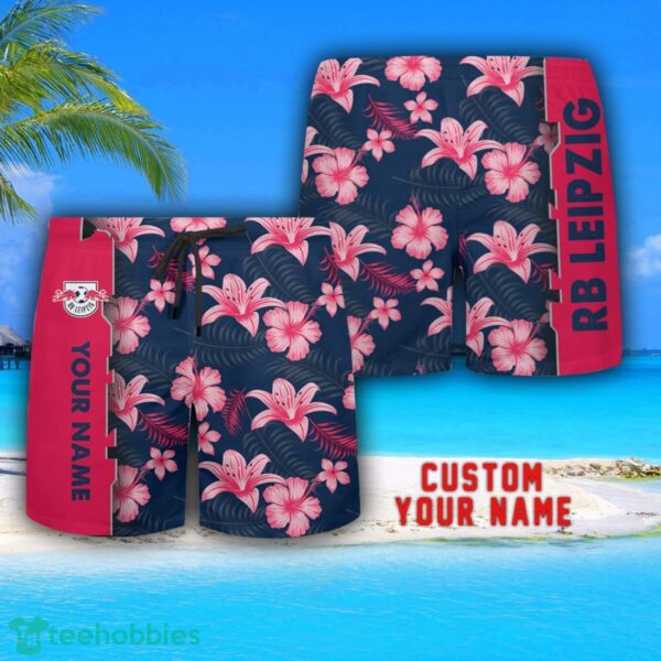 RB Leipzig Tropical Combo Hawaiian Shirt And Shorts Personalized Name For Fans Product Photo 3