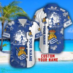 Real Sociedad Tropical Combo Hawaiian Shirt And Shorts Personalized Name For Fans Product Photo 2