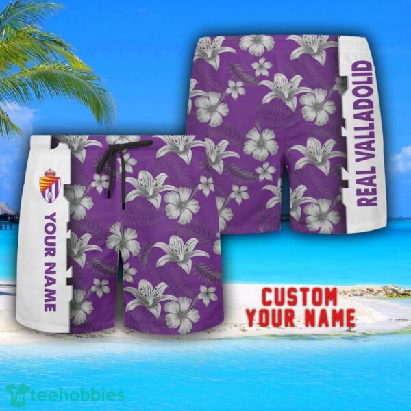 Real Valladolid Tropical Combo Hawaiian Shirt And Shorts Personalized Name For Fans Product Photo 3