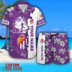 Real Valladolid Tropical Combo Hawaiian Shirt And Shorts Personalized Name For Fans Product Photo 1