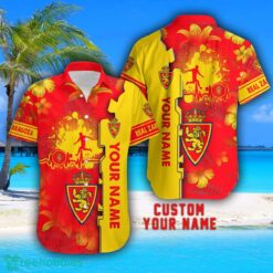 Real Zaragoza Tropical Combo Hawaiian Shirt And Shorts Personalized Name For Fans Product Photo 2