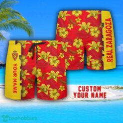 Real Zaragoza Tropical Combo Hawaiian Shirt And Shorts Personalized Name For Fans Product Photo 3