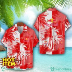 Red Bull Hawaii Shirt All Over Printed Logo And Coconut Pattern Hawaiian Shirt Product Photo 1