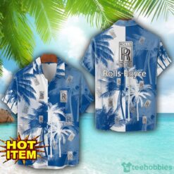 Rolls Royce Hawaii Shirt All Over Printed Logo And Coconut Pattern Hawaiian Shirt Product Photo 1