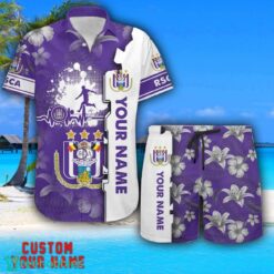 R.S.C. Anderlecht Tropical Combo Hawaiian Shirt And Shorts Personalized Name For Fans Product Photo 1
