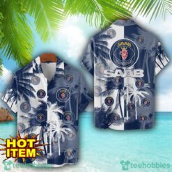 Saab Automobile Hawaii Shirt All Over Printed Logo And Coconut Pattern Hawaiian Shirt Product Photo 1