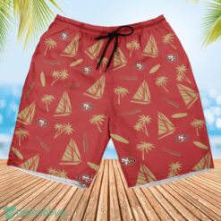 San Francisco 49ers Sailboat and Coconut Pattern Beach Shorts For Fans Product Photo 2