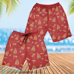 San Francisco 49ers Sailboat and Coconut Pattern Beach Shorts For Fans Product Photo 1