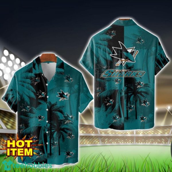 San Jose Sharks Hawaiian Shirt 3D Vintage Coconut Pattern Beach Shirt Product Photo 1