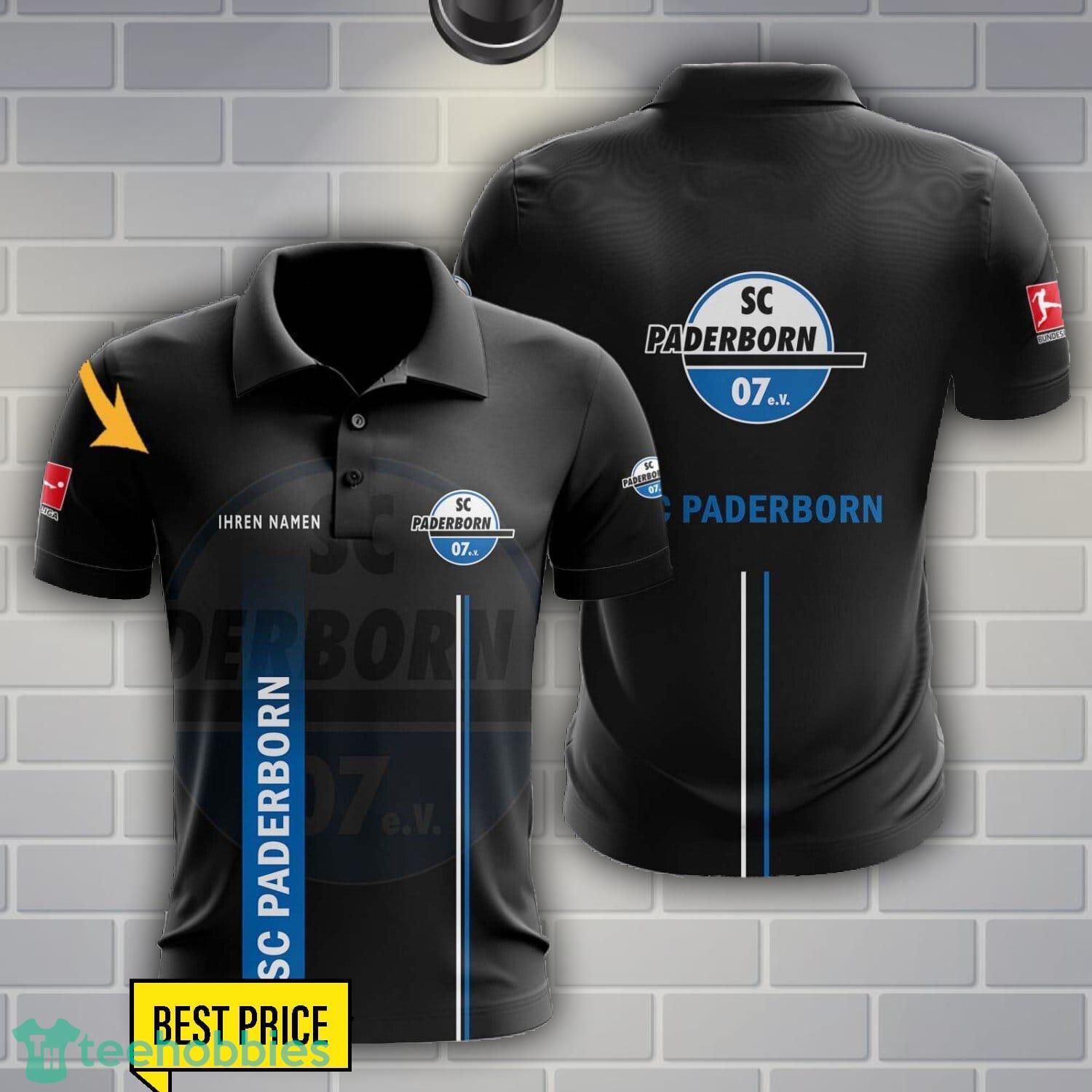 SC Paderborn Polo Shirt Personalized Name Black Color image SC Paderborn Polo Shirt Personalized Name Black Color Product Photo 1