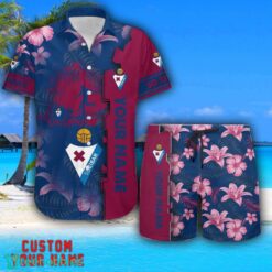 SD Eibar Tropical Combo Hawaiian Shirt And Shorts Personalized Name For Fans Product Photo 1