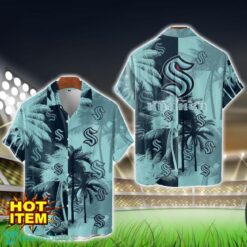 Seattle Kraken Hawaiian Shirt 3D Vintage Coconut Pattern Beach Shirt Product Photo 1