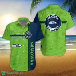 Seattle Seahawks Logo team 3D All Over Printed 3D Hawaiian Shirt Custom Name For Fans Product Photo 1