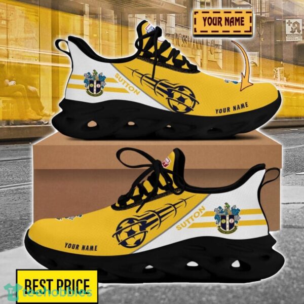 Sutton United Custom Name Sneakers Limited Max Soul Shoes For Men Women Product Photo 2