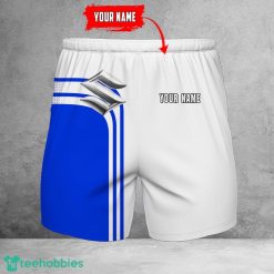 Suzuki Blue 3D Beach Shorts For Men Logo Car And Custom Name For Fans Product Photo 1