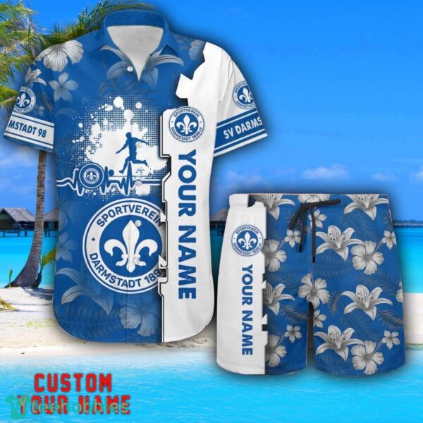 SV Darmstadt 98 Tropical Combo Hawaiian Shirt And Shorts Personalized Name For Fans Product Photo 1