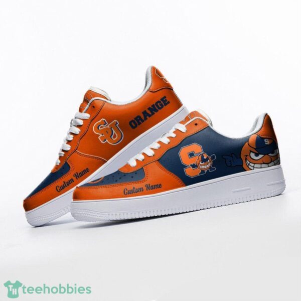Syracuse Orange Mascot Logo NCAA Football Baseball Personalized Name Air Force Shoes Product Photo 3
