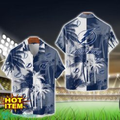 Tampa Bay Lightning Hawaiian Shirt 3D Vintage Coconut Pattern Beach Shirt Product Photo 1