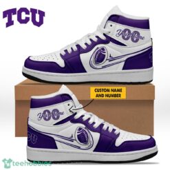 TCU Horned Frogs NCAA Personalized Name Air Jordan Hightop Shoes AJ1 Sneakers Product Photo 1